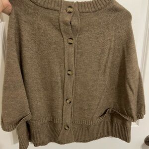 Cozy Brown Button-Up Women's Sweater
